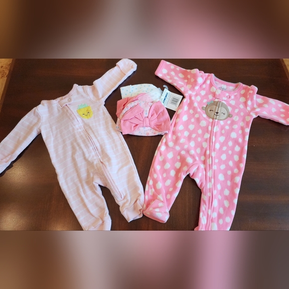Carter's One Pieces Newborn Baby Girl Carters Outfits And Gerber Hats Poshmark